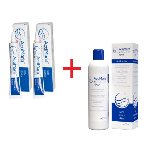 Balení sada 2x actimaris gel 20g a forte roztok 300 ml.