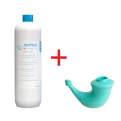 ActiMaris Sensitiv roztok 1000 ml + Rhino Horn Konvička na výplach nosu – pro děti