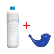 ActiMaris Sensitiv roztok 1000 ml + Rhino Horn Konvička na výplach nosu – pro dospělé