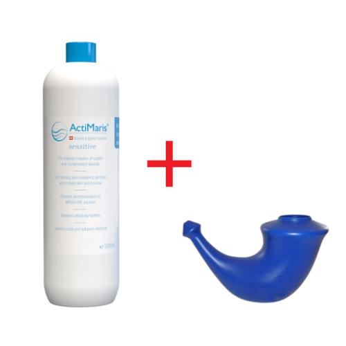 Sada ActiMaris roztok Sensitiv 1000 ml a konvička Rhino