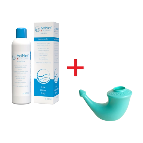 Sada ActiMaris Sensitive roztok 300 ml + konvička Rhino
