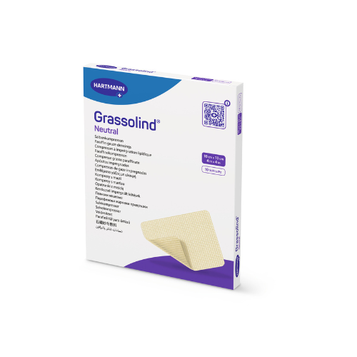 Mastný tyl sterilní – Grassolind Neutral (7,5 cm – 10 cm x 10 cm) – 1 x 10 ks