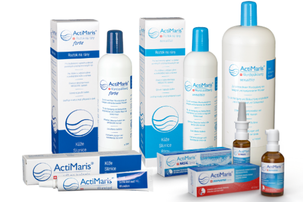 Zdravotnické přípravky ActiMaris na rychlé hojení ran a zánětů.