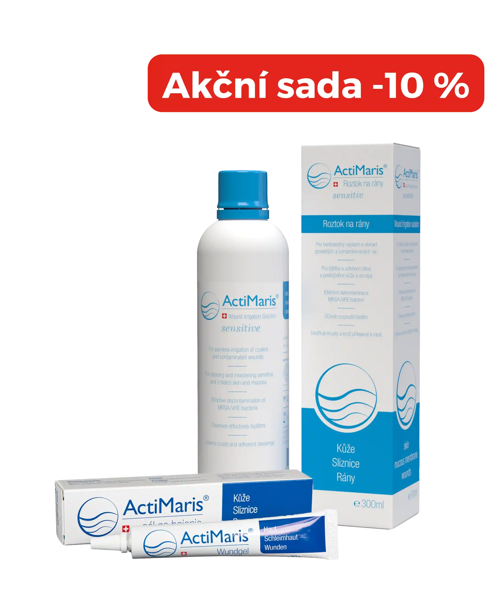 AM sensitiv + gel ActiMaris gel + Sensitiv roztok v akční sadě s -10 %